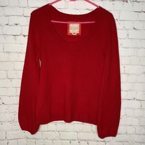 Vintage Old Navy Sweater Womens Medium‎ Red Cashmere Crew Pullover Gold Label